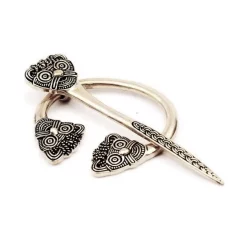 10th Century Viking Fibula Høm, Silvered