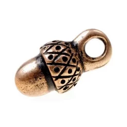 15th Century Acorn Buttons, Set Of 5 Pieces, Bronze