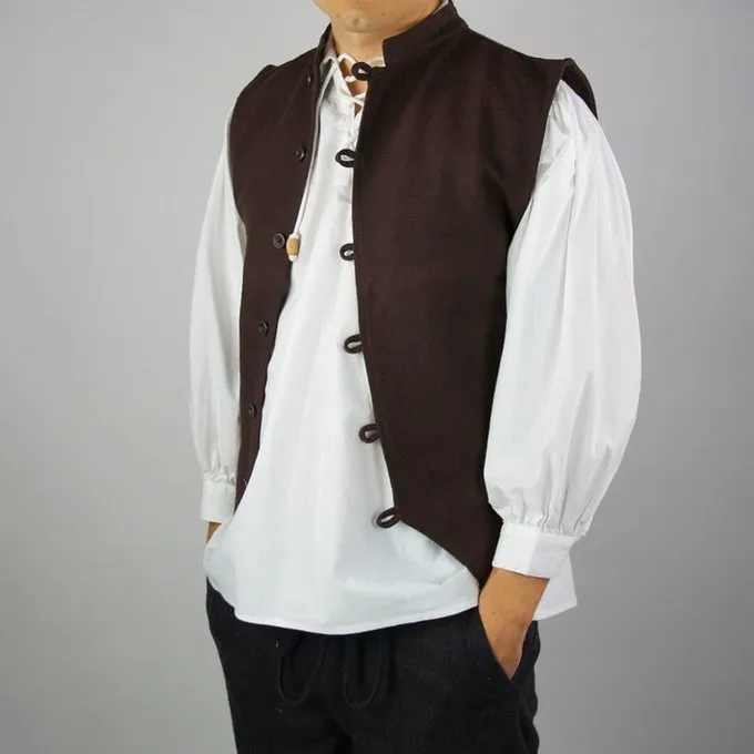 Leonardo Carbone 17th Century Sailor Vest, Brown - Image 3