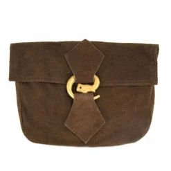 Leonardo Carbone Bag With Wolf Buckle, Brown