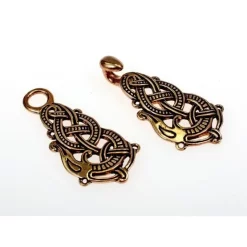 Bronze Cloak Clasp With Midgard Snake