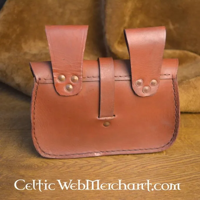 Leonardo Carbone Brown Leather Bag Sun Wheel - Image 2