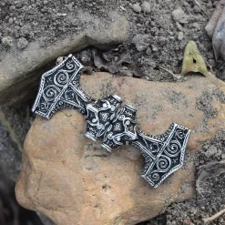 Cloak Clasp Thor's Hammer, Silvered