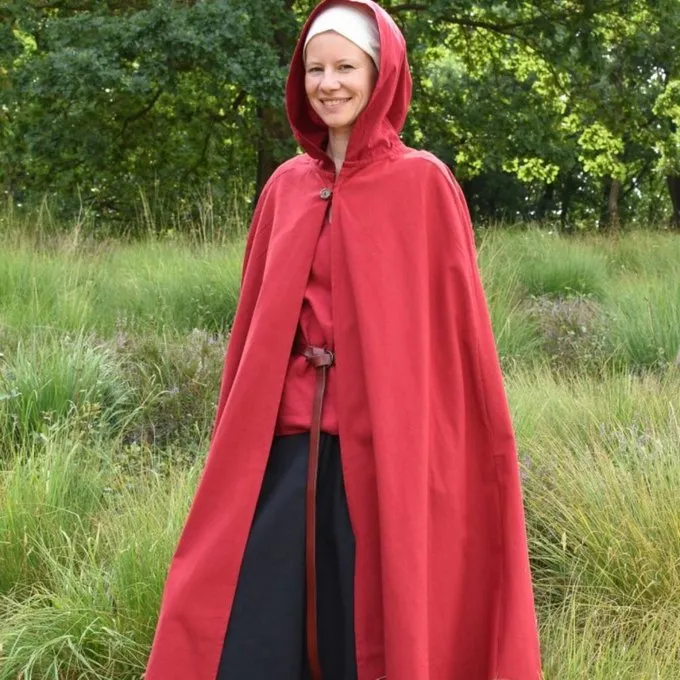 Cotton Cloak Ellyn, Red - Image 2