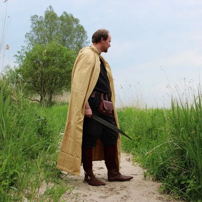 Leonardo Carbone Cotton Cloak, Honey Brown - Image 3