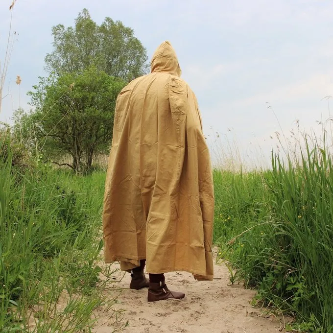 Leonardo Carbone Cotton Cloak, Honey Brown - Image 4