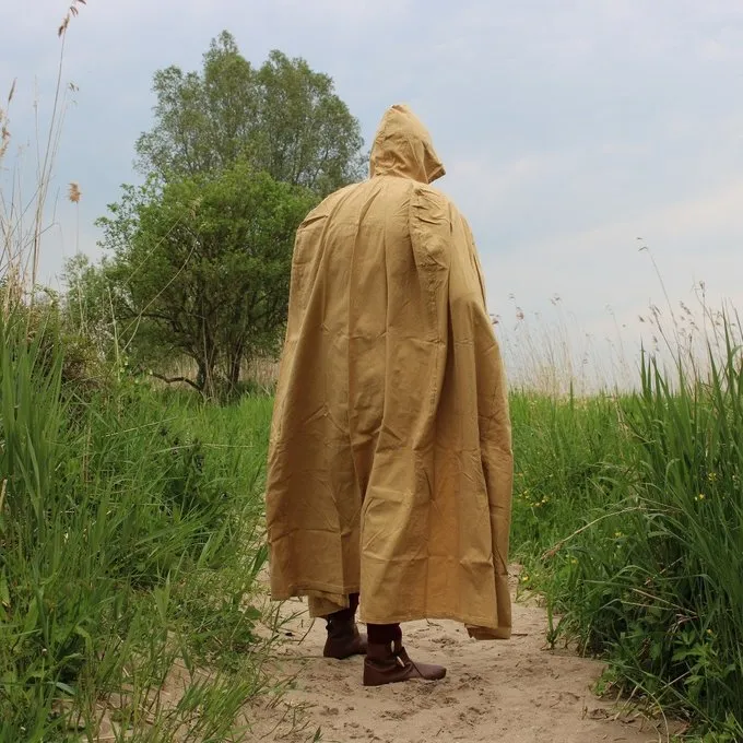 Leonardo Carbone Cotton Cloak, Honey Brown - Image 5