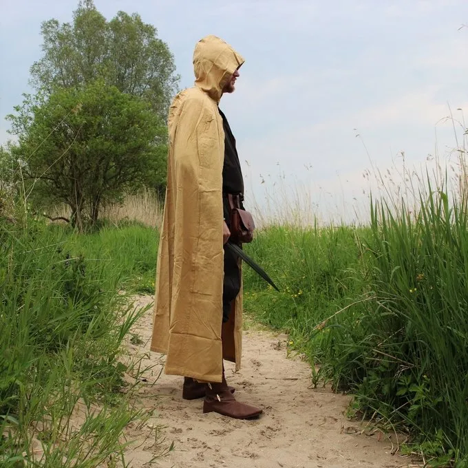 Leonardo Carbone Cotton Cloak, Honey Brown - Image 6