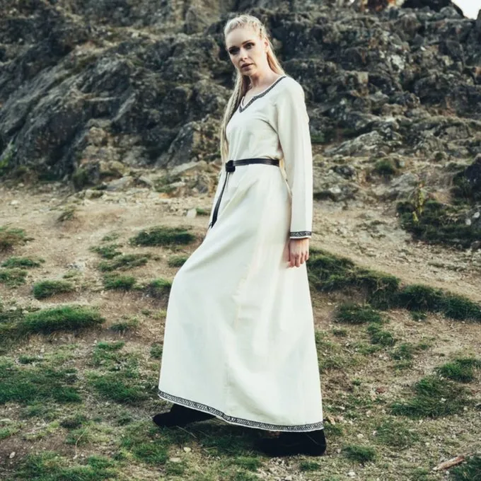 Leonardo Carbone Early Medieval Dress Aelswith, Natural - Image 2