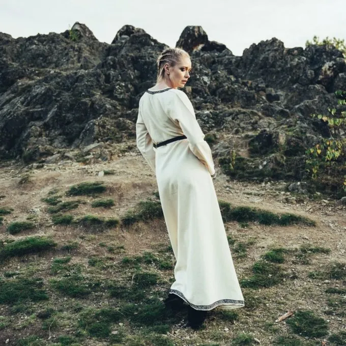 Leonardo Carbone Early Medieval Dress Aelswith, Natural - Image 3