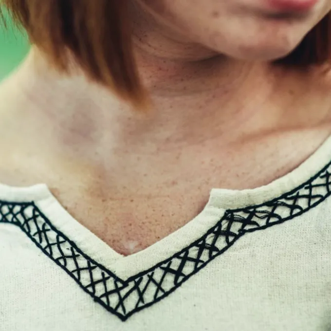 Leonardo Carbone Early Medieval Dress Aelswith, Natural - Image 4