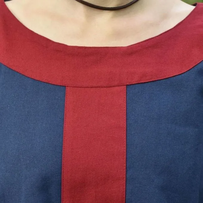 (Early) Medieval Dress Clotild, Blue-red - Image 2