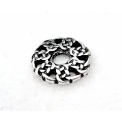 Early Medieval Gaelic Buttons, Set Of 5 Pieces, Silvered