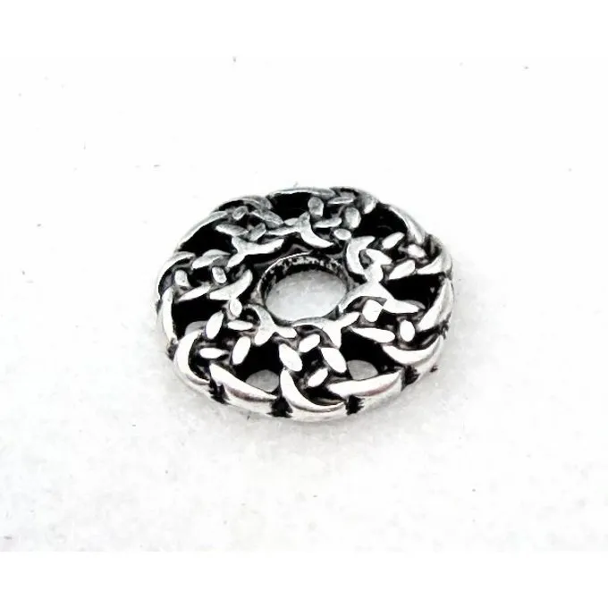 Early Medieval Gaelic Buttons, Set Of 5 Pieces, Silvered