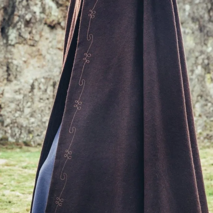 Leonardo Carbone Embroidered Cloak Damia, Brown - Image 2