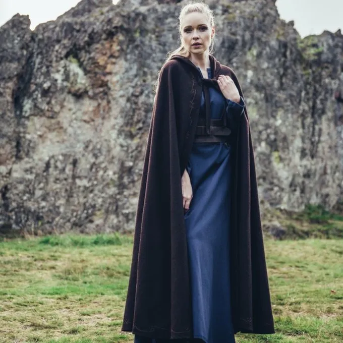 Leonardo Carbone Embroidered Cloak Damia, Brown - Image 3