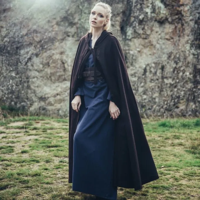 Leonardo Carbone Embroidered Cloak Damia, Brown - Image 6