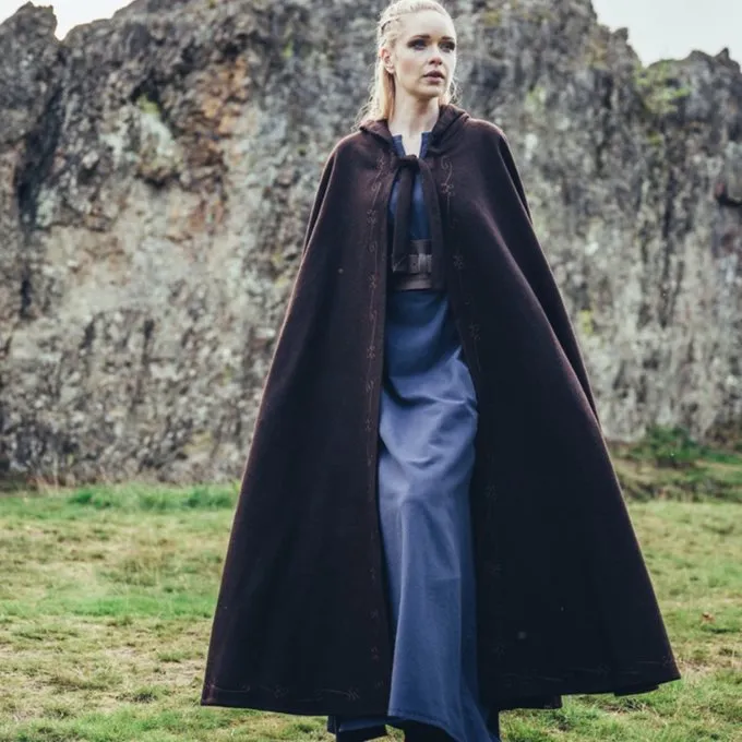 Leonardo Carbone Embroidered Cloak Damia, Brown