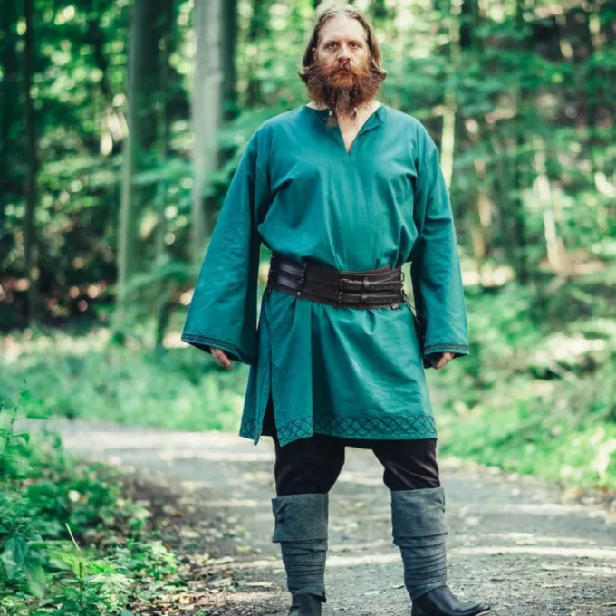 Leonardo Carbone Embroidered Tunic Thorgrim, Green - Image 2