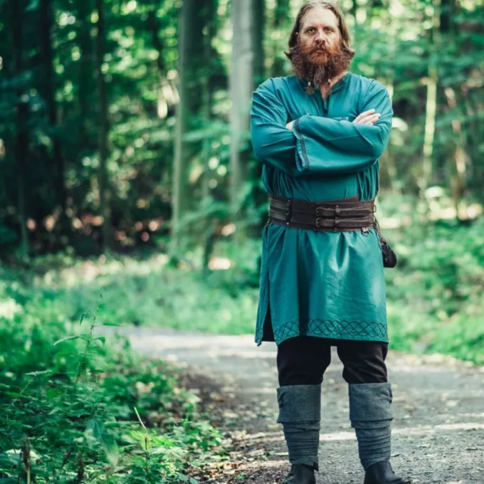 Leonardo Carbone Embroidered Tunic Thorgrim, Green - Image 4