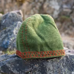 Leonardo Carbone Embroidered Viking Hat Ulf, Green