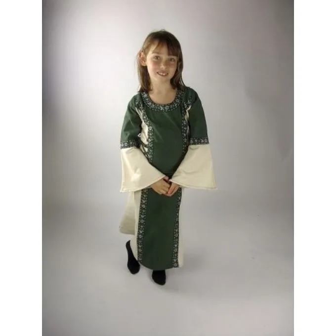 Leonardo Carbone Girl's Dress Cleena Green-white