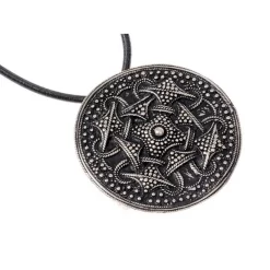 Granulated Viking Disc Fibula, Silvered