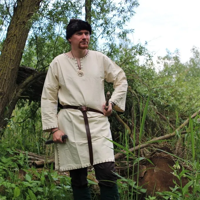 Leonardo Carbone Historical Tunic With Authentic Lining, Cream - Image 6