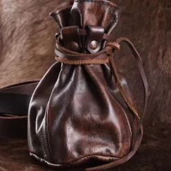 Deepeeka Large Leather Pouch Oslo