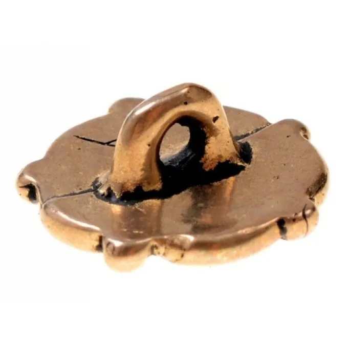 Late Medieval Buttons With Rose, Bronze, Set Of 5 Pieces - Image 2