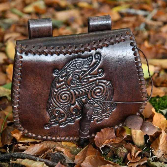 Deepeeka Leather Bag With Dragon