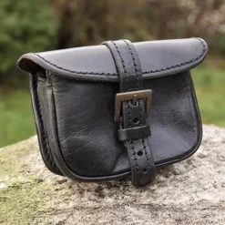 Epic Armoury Leather Belt Bag Agostino, Black