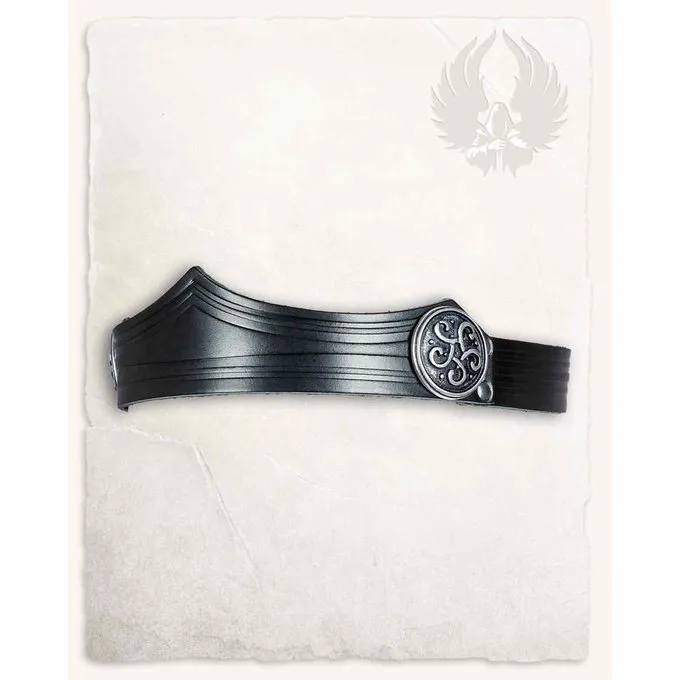 Mytholon Leather Crown Isidor, Decorated, Black