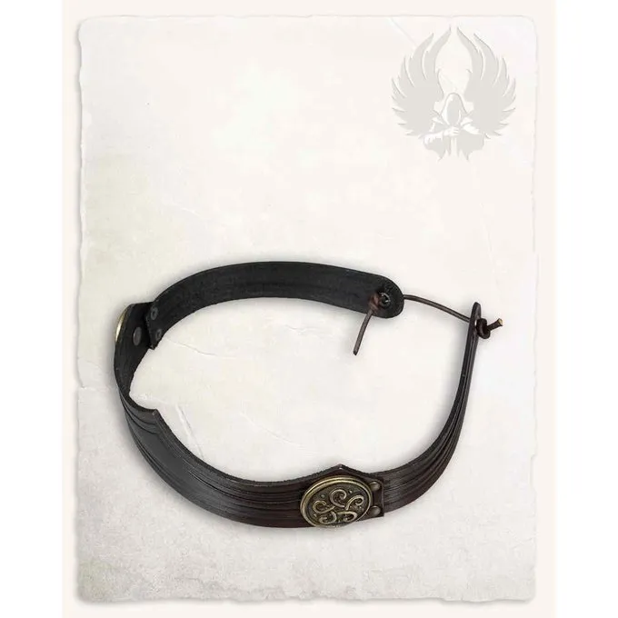 Mytholon Leather Crown Isidor, Decorated, Brown