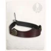 Mytholon Leather Crown Isidor, Decorated, Dark Red