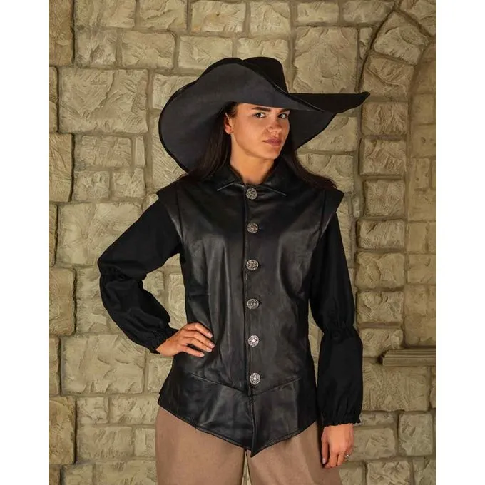 Mytholon Leather Doublet Tilly, Black - Image 4