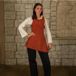 Mytholon Leather Dress Freya, Red Brown