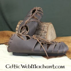 Leonardo Carbone Leather Iron Age Sandals Brown