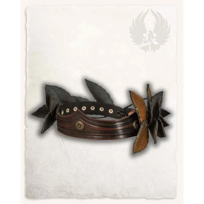 Mytholon Leather Laurel Wreath, Brown-gold - Image 2