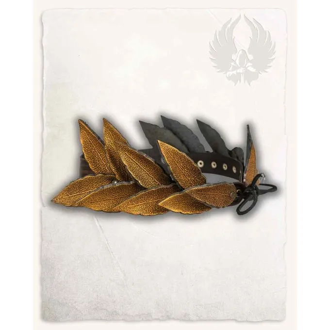 Mytholon Leather Laurel Wreath, Brown-gold - Image 4