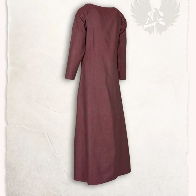 Mytholon Lenora Viking Dress Red, Herringbone Motif - Image 2