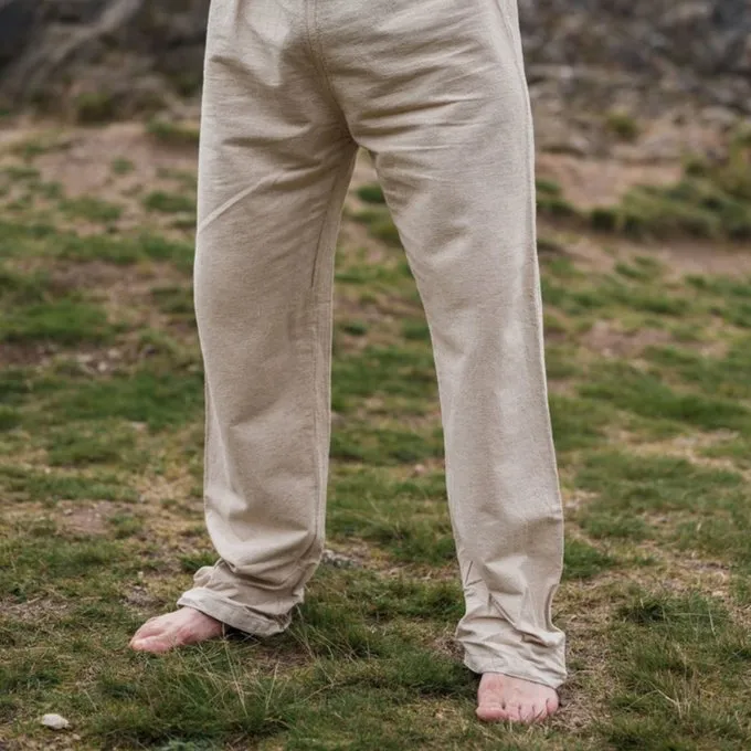 Leonardo Carbone Linen Viking Trousers, Natural - Image 3