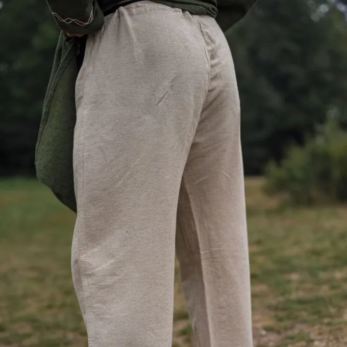 Leonardo Carbone Linen Viking Trousers, Natural - Image 4