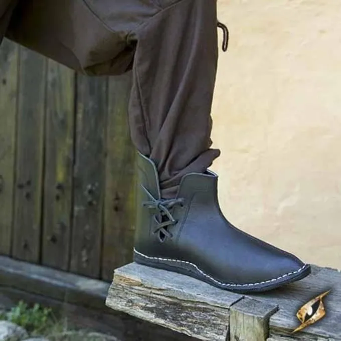 Epic Armoury Medieval Ankle Boots Galahad, Black - Image 2