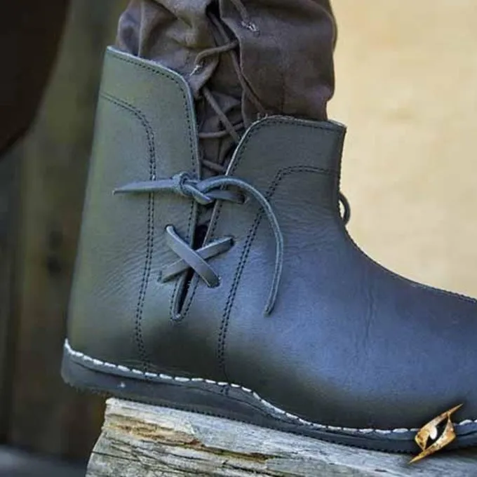 Epic Armoury Medieval Ankle Boots Galahad, Black - Image 3