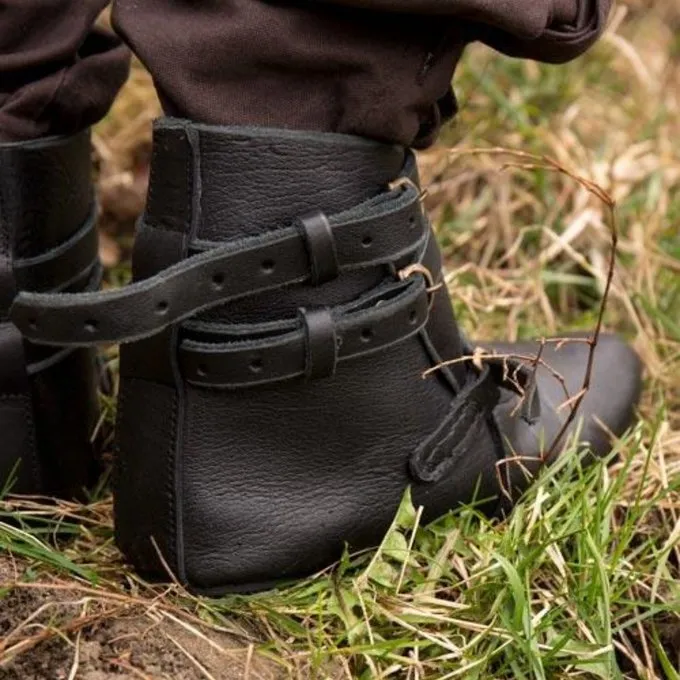 Epic Armoury Medieval Ankle Boots Godfrey, Black - Image 3