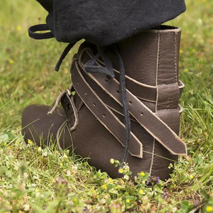Epic Armoury Medieval Ankle Boots Godfrey, Brown - Image 4