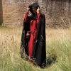 Leonardo Carbone Medieval Cloak With Hood, Black