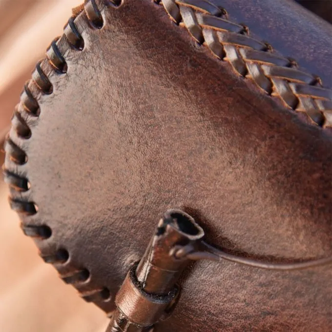 Deepeeka Medieval Leather Bag, Brown - Image 3