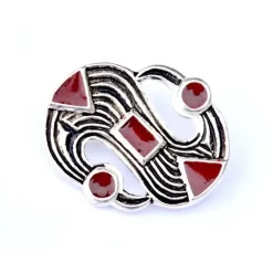 Merovingian S-fibula, Silvered